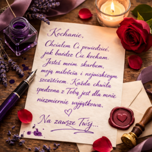 Ręcznie napisany list do ukochanej osoby